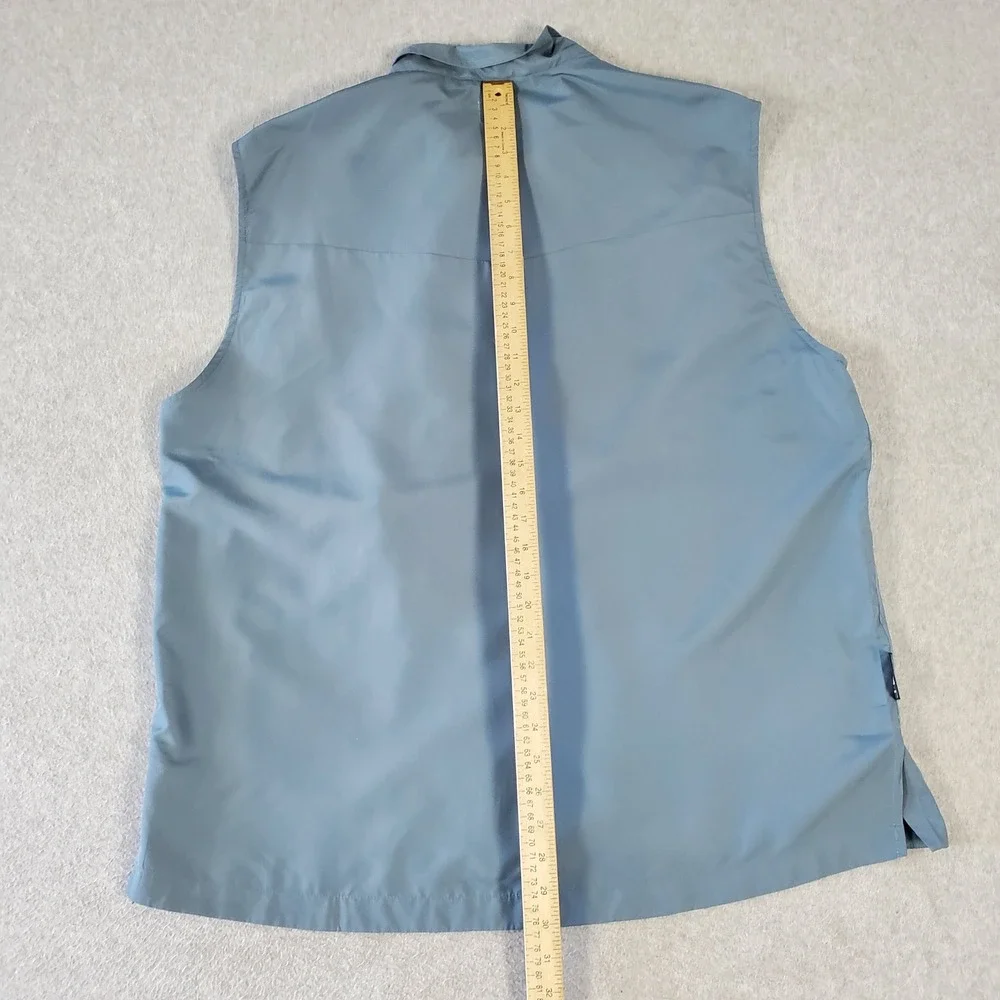SCOTTeVEST Featherweight Vest Mens XL Blue Gray Multi-Pocket Travel Hiking TEC